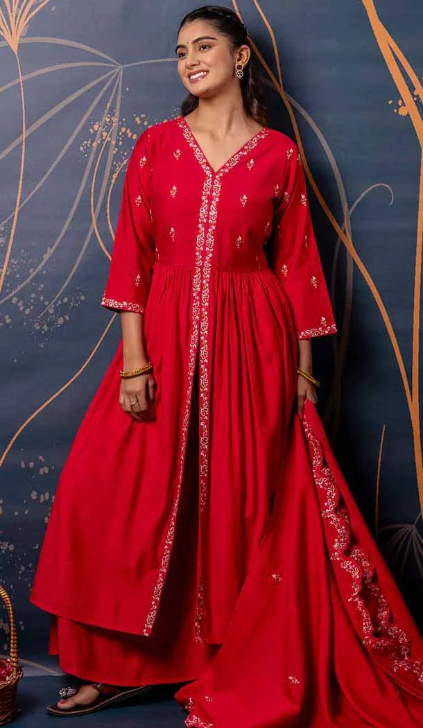 Pink Silk Resham Work Designer Anarkali Suit - 11608202138