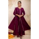Purple Resham Work Silk Designer Anarkali Suit - 11608202139
