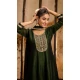 Silk Embroidered Party Wear Anarkali Suit In Green - 11642202302