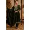 Silk Embroidered Party Wear Plus Size Anarkali Suit In Green - 11642202302