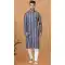 Grey Crochet Work Cotton Casual Wear Men Kurta Pajama - 12082205015