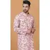 Designer Digital Printed Cotton Casual Wear Plus Size Men Kurta Pajama In Multi Color - 12082205033