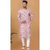 Designer Digital Printed Cotton Casual Wear Plus Size Men Kurta Pajama In Multi Color - 12082205033