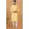 Golden Crochet Work Cotton Casual Wear Men Kurta Pajama - 12082205035