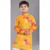 Function Wear Yellow Cotton Digital Printed Kid's Boys Kurta Pajama - 12085205066