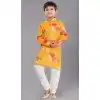 Function Wear Yellow Cotton Digital Printed Kid's Boys Kurta Pajama - 12085205066
