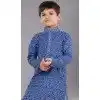 Royal Blue Cotton Digital Printed Kids Wear Boys Kurta Pajama - 12085205067