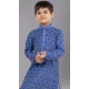 Royal Blue Cotton Digital Printed Kids Wear Boys Kurta Pajama - 12085205067