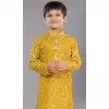 Beautiful Yellow Cotton Digital Printed Kids Wear Boys Kurta Pajama - 12085205068