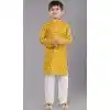 Beautiful Yellow Cotton Digital Printed Kids Wear Boys Kurta Pajama - 12085205068