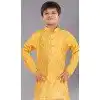 Yellow Cotton Digital Printed Function Wear Designer Kid's Boys Kurta Pajama - 12085205071