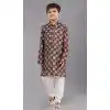 Attractive Multi Color Cotton Digital Printed Kids Wear Boys Kurta Pajama - 12085205072