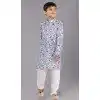 Cotton Digital Printed Kids Wear Boys Kurta Pajama In Multi Color - 12085205073