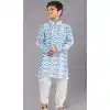 Multi Color Cotton Digital Printed Function Wear Premium Kid's Boys Kurta Pajama - 12085205074