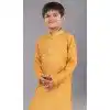 Yellow Cotton Digital Printed Designer Kids Wear Boys Kurta Pajama - 12085205077