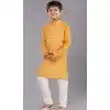Yellow Cotton Digital Printed Designer Kids Wear Boys Kurta Pajama - 12085205077