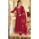 Vichitra Silk Embroidered Party Wear Anarkali Suit In Rani Pink - 12093205200