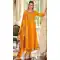 Vichitra Silk Embroidered Party Wear Anarkali Suit In Yellow - 12093205203