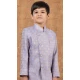 Light Purple Jacquard Silk Weaving Work Wedding Wear Kid Boys Kurta With Dhoti - 12083205041