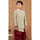 Lime Green Jacquard Silk Weaving Work Wedding Wear Kid Boys Kurta With Dhoti - 12083205044