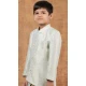 Jacquard Silk Weaving Work Wedding Wear Kid Boys Kurta With Dhoti In Sky Blue - 12083205051