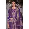 Royal Blue Banarasi Silk Jacquard Work Party Wear Plus Size Salwar Kameez - 12094205205
