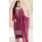 Silk Chiffon Embroidered Evening Wear Salwar Kameez In Mauve - 12098205230