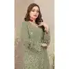 Georgette Embroidered Pakistani Style Plus Size Salwar Kameez In Green - 12054204830
