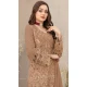 Georgette Embroidered Pakistani Style Salwar Kameez In Coffee - 12054204831