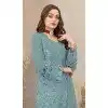 Georgette Embroidered Pakistani Style Plus Size Salwar Kameez In Sky Blue - 12054204832
