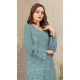 Georgette Embroidered Pakistani Style Salwar Kameez In Sky Blue - 12054204832