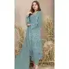 Georgette Embroidered Pakistani Style Plus Size Salwar Kameez In Sky Blue - 12054204832