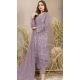 Georgette Embroidered Pakistani Style Salwar Kameez In Lavender - 12054204833