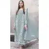 Sky Blue Georgette Embroidered Designer Pakistani Plus Size Salwar Kameez - 12055204835