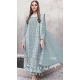 Sky Blue Georgette Embroidered Designer Pakistani Salwar Kameez - 12055204835