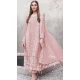 Peach Georgette Embroidered Designer Pakistani Salwar Kameez - 12055204837