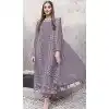Violet Georgette Embroidered Designer Pakistani Plus Size Salwar Kameez - 12055204838
