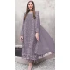 Violet Georgette Embroidered Designer Pakistani Salwar Kameez - 12055204838