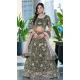 Silk Sequins Work Wedding Wear Lehenga Choli In Olive Green - 12100205240