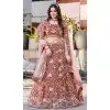 Silk Sequins Work Wedding Wear Plus Size Lehenga Choli In Maroon - 12100205241