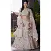 Fendi Silk Sequins Work Wedding Wear Plus Size Lehenga Choli In Off White - 12100205243