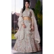 Fendi Silk Sequins Work Wedding Wear Lehenga Choli In Off White - 12100205243