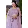 Mausam Sequins Work Wedding Wear Plus Size Lehenga Choli In Lavender - 12100205244