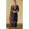 Black Viscose Jacquard Work Party Wear Salwar Suit - 12118205479