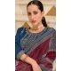 Teal Blue Viscose Jacquard Work Party Wear Salwar Suit - 12118205480