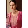 Cherry Red Viscose Jacquard Work Party Wear Plus Size Salwar Suit - 12118205481