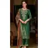 Green Viscose Jacquard Work Party Wear Plus Size Salwar Suit - 12118205482
