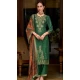 Green Viscose Jacquard Work Party Wear Salwar Suit - 12118205482