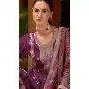 Purple Viscose Jacquard Work Party Wear Plus Size Salwar Suit - 12118205484