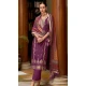 Purple Viscose Jacquard Work Party Wear Salwar Suit - 12118205484